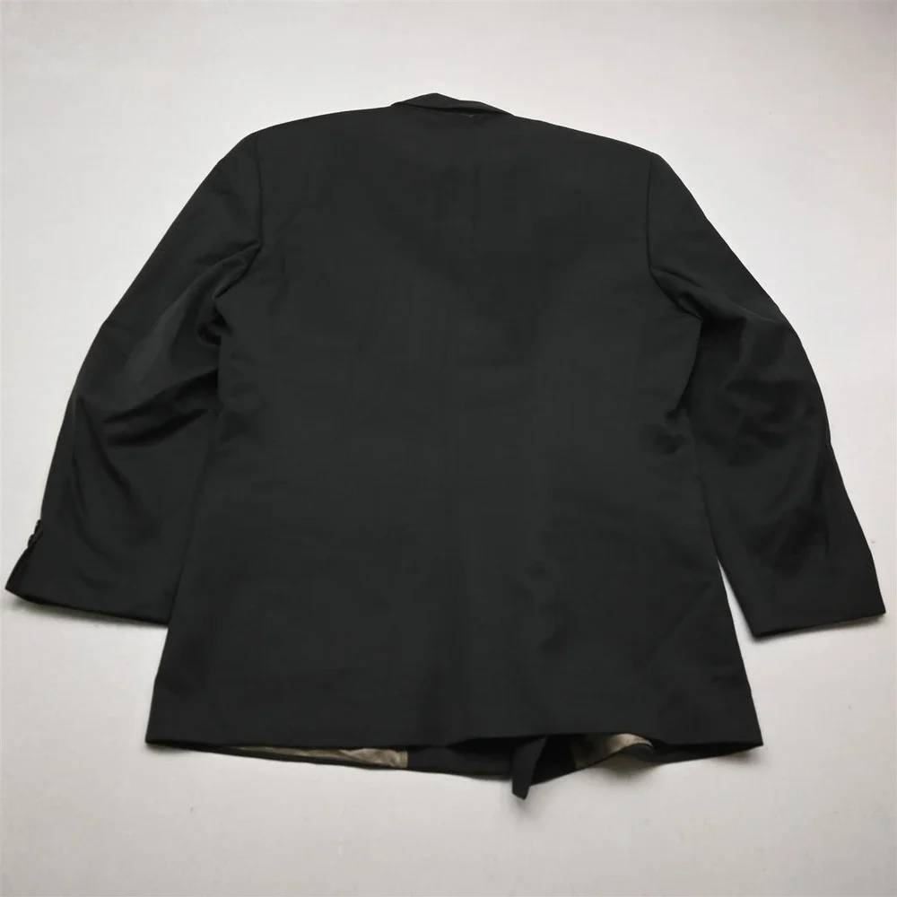 Vtg Mens Double Breasted‎ 40R 34x30 Green 100% Trabaldo Togna Wool Suit